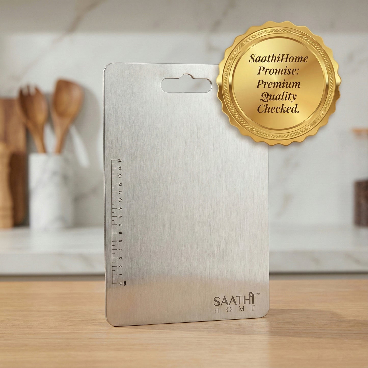 Premium Stainless Steel Chopping Board Counter Top Large 35 x 30 cm