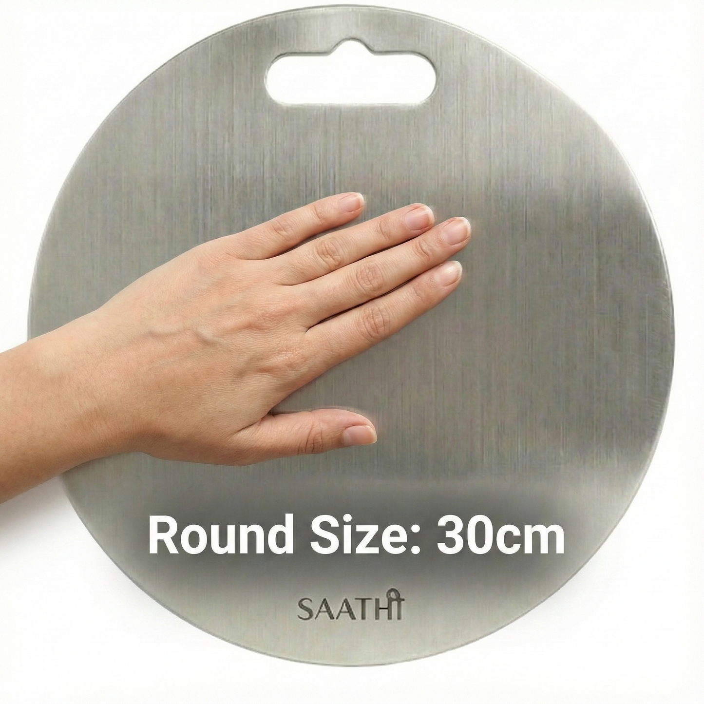 Premium Stainless Steel Chopping Board Round 30 cm