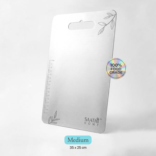 Premium Stainless Steel Chopping Board Medium 35 x 25 cm