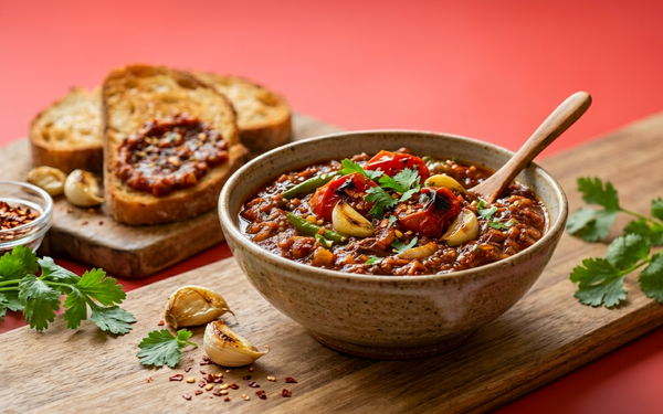The Viral 5-Minute Roasted Tomato & Garlic Chutney