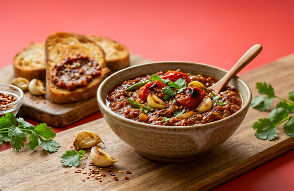 The Viral 5-Minute Roasted Tomato & Garlic Chutney