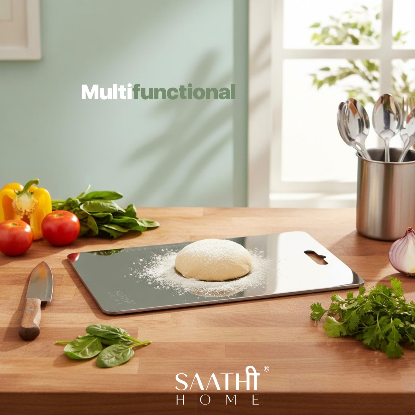 Premium Stainless Steel Chopping Board Medium 35 x 25 cm