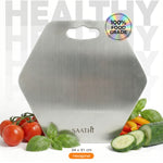 Premium Stainless Steel Chopping Board Hexagon 34 x 31 cm