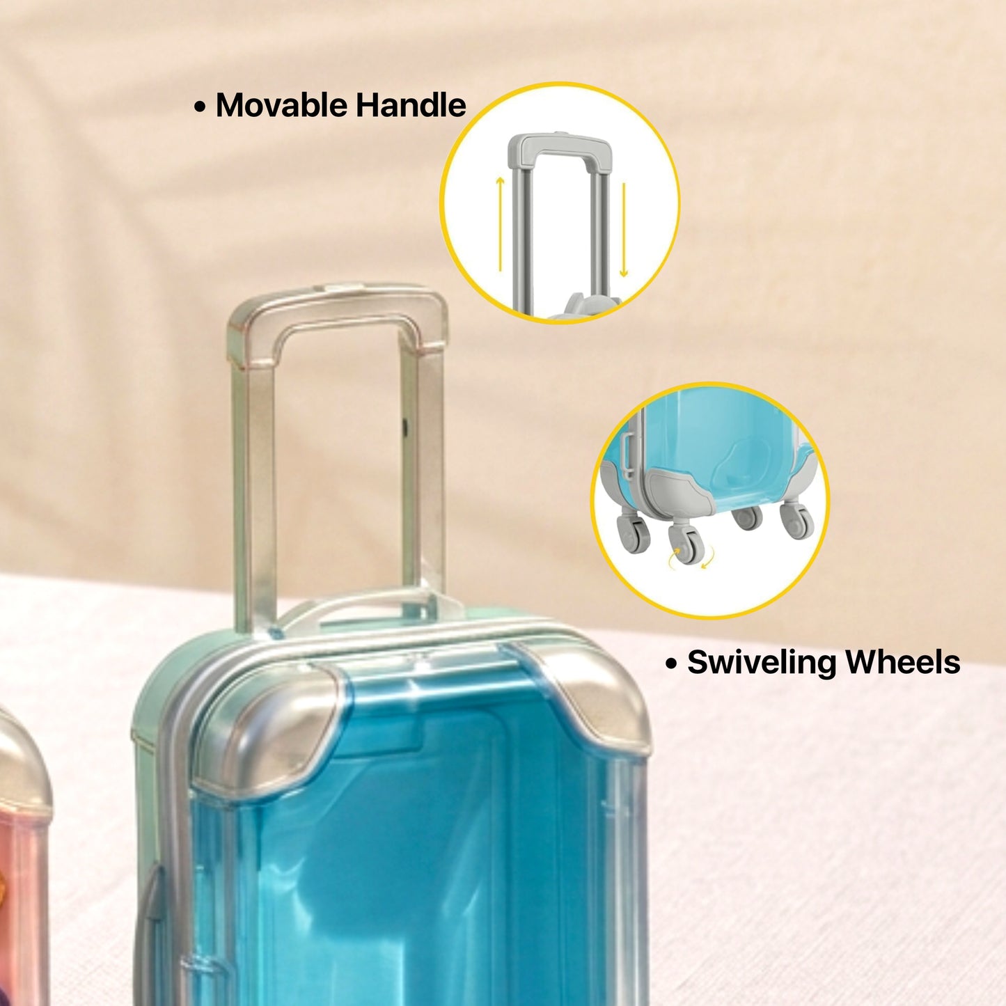 Viral Mini Clear Suitcase Organizer | Travel Jewelry & Pill Box (Buy 1 Get 1 Free)