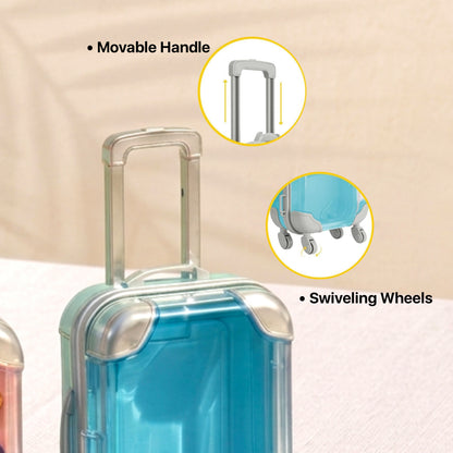 Viral Mini Clear Suitcase Organizer | Travel Jewelry & Pill Box (Buy 1 Get 1 Free)