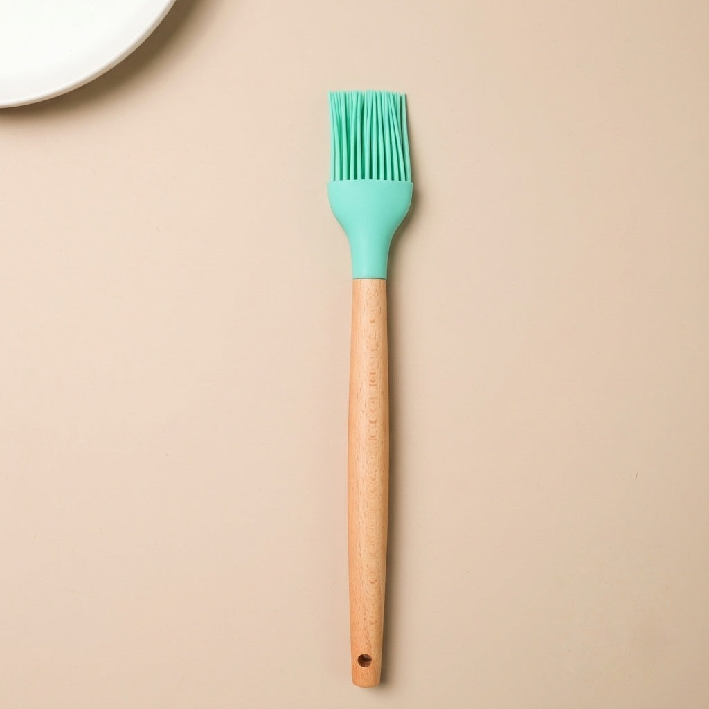 Premium 12-Piece Silicone Cooking Utensils Set with Natural Wood Handles
