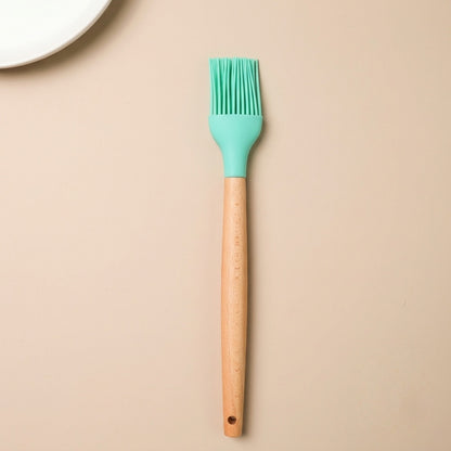 Premium 12-Piece Silicone Cooking Utensils Set with Natural Wood Handles