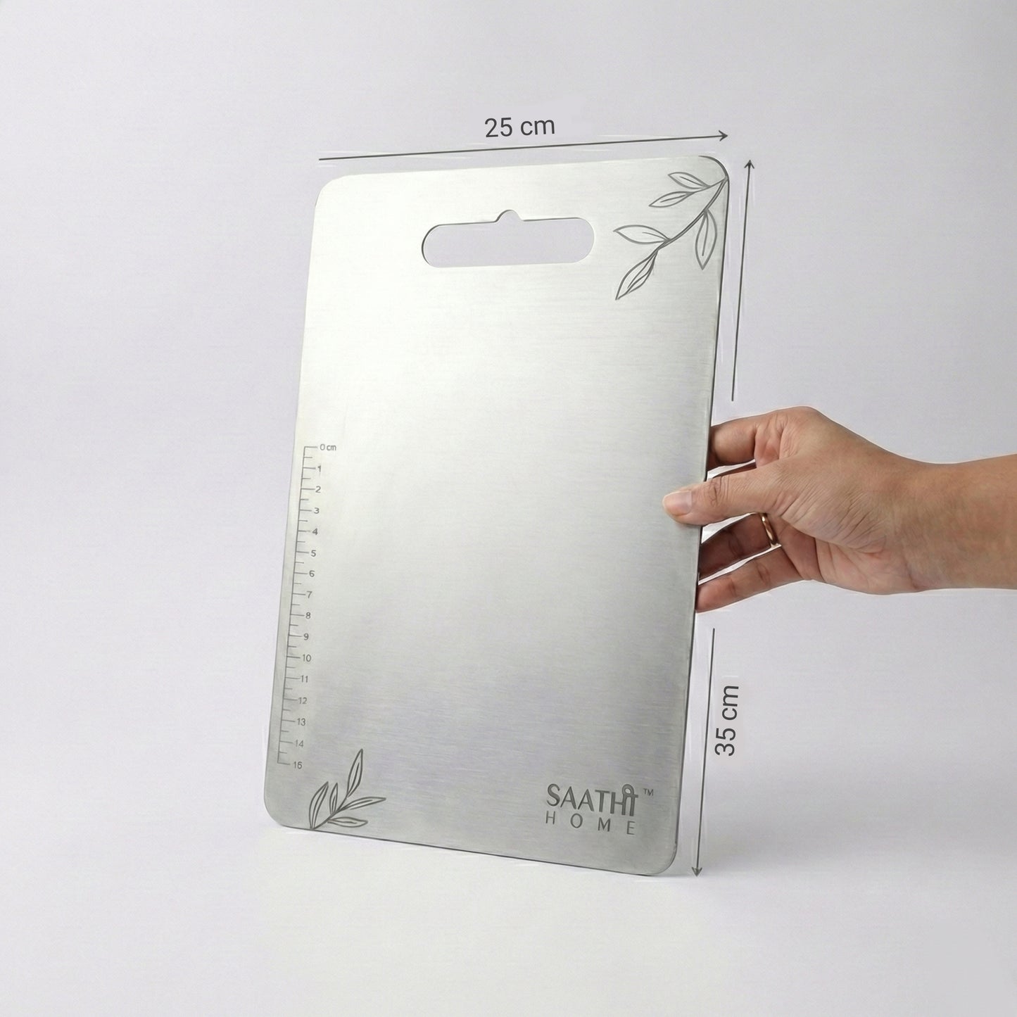 Premium Stainless Steel Chopping Board Medium 35 x 25 cm