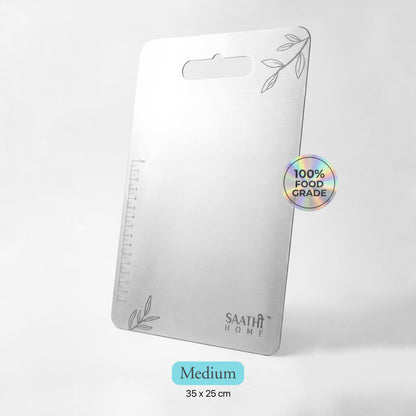 Premium Stainless Steel Chopping Board Medium 35 x 25 cm