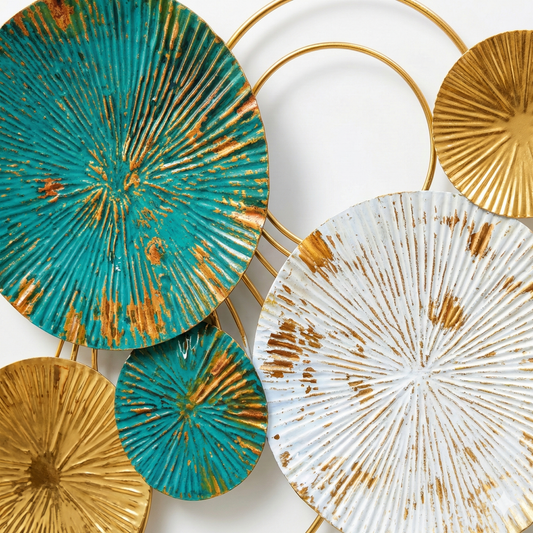 Rust-proof zinc coated metal wall decor for Indian living rooms